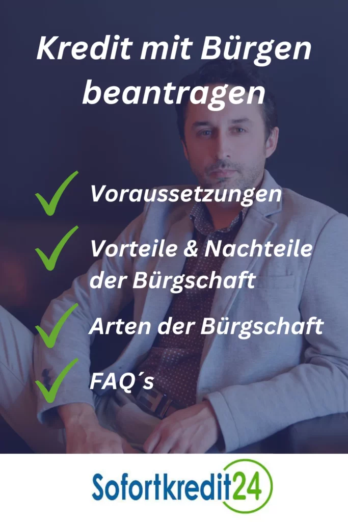 Bonität verbessern, indem Sie einen Kredit mit Bürgen beantragen.